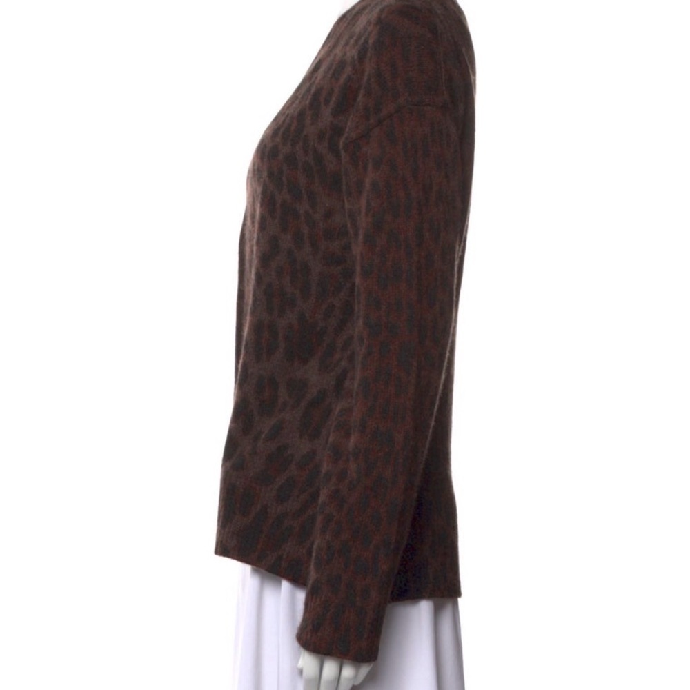 Zadig & Voltaire Animal Print Cashmere Cardigan S Small - Picture 2 of 4